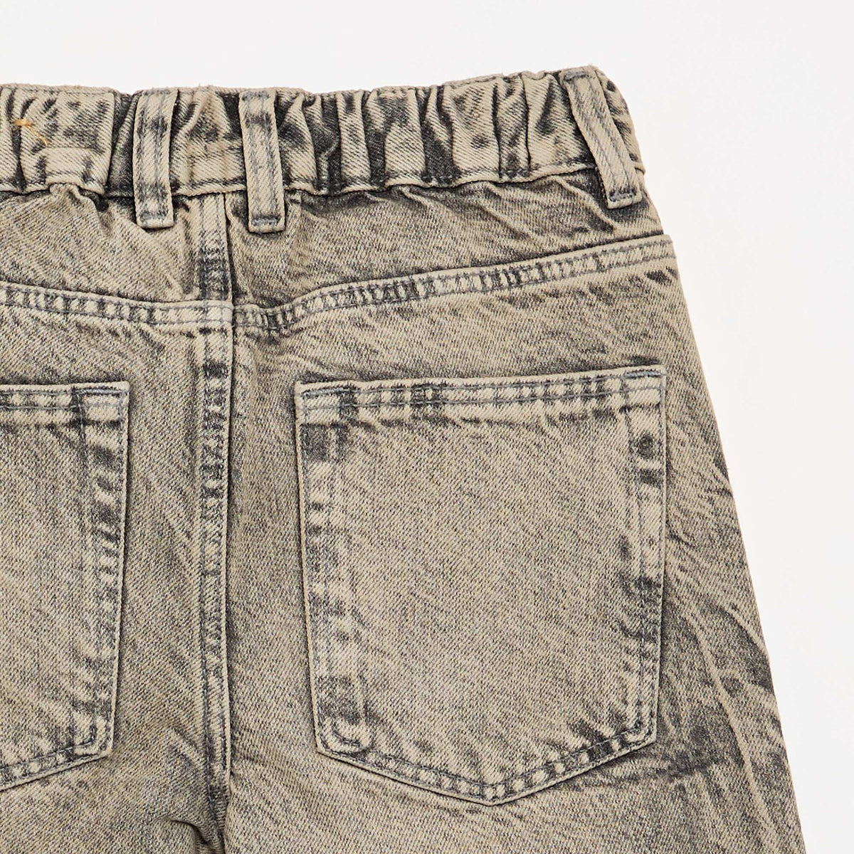 Wide-leg denim trousers GREY