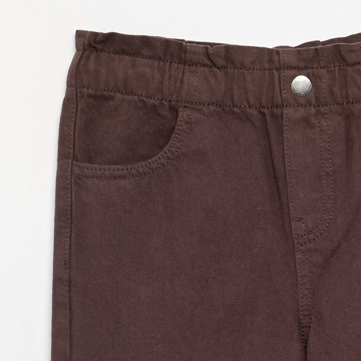 Wide-leg denim pants BROWN