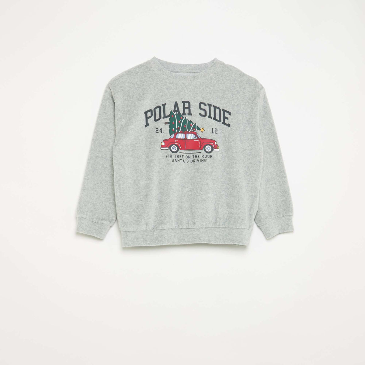 Christmas Elf Pajama Set: 2-Piece + Beanie GREY