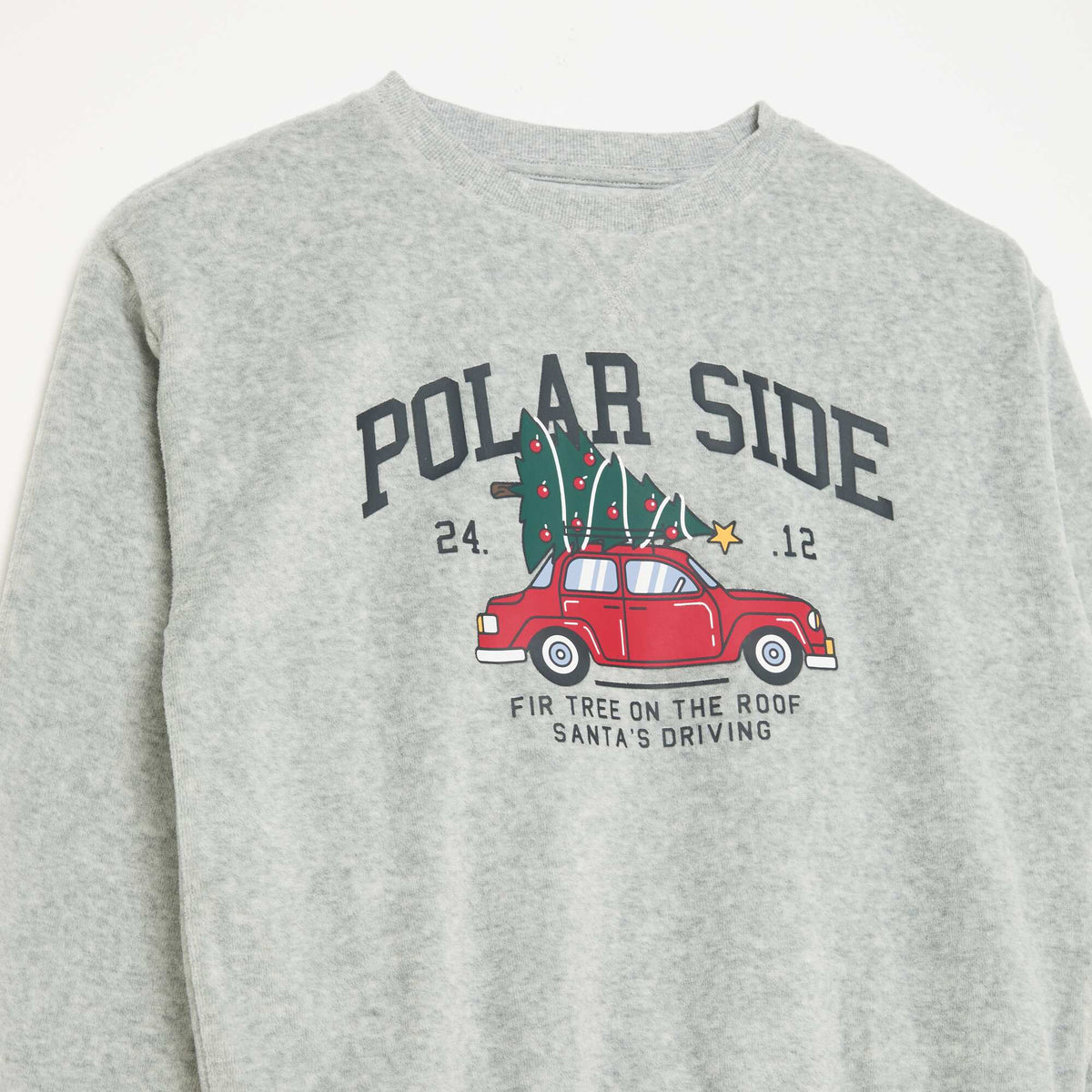Christmas Elf Pajama Set: 2-Piece + Beanie GREY