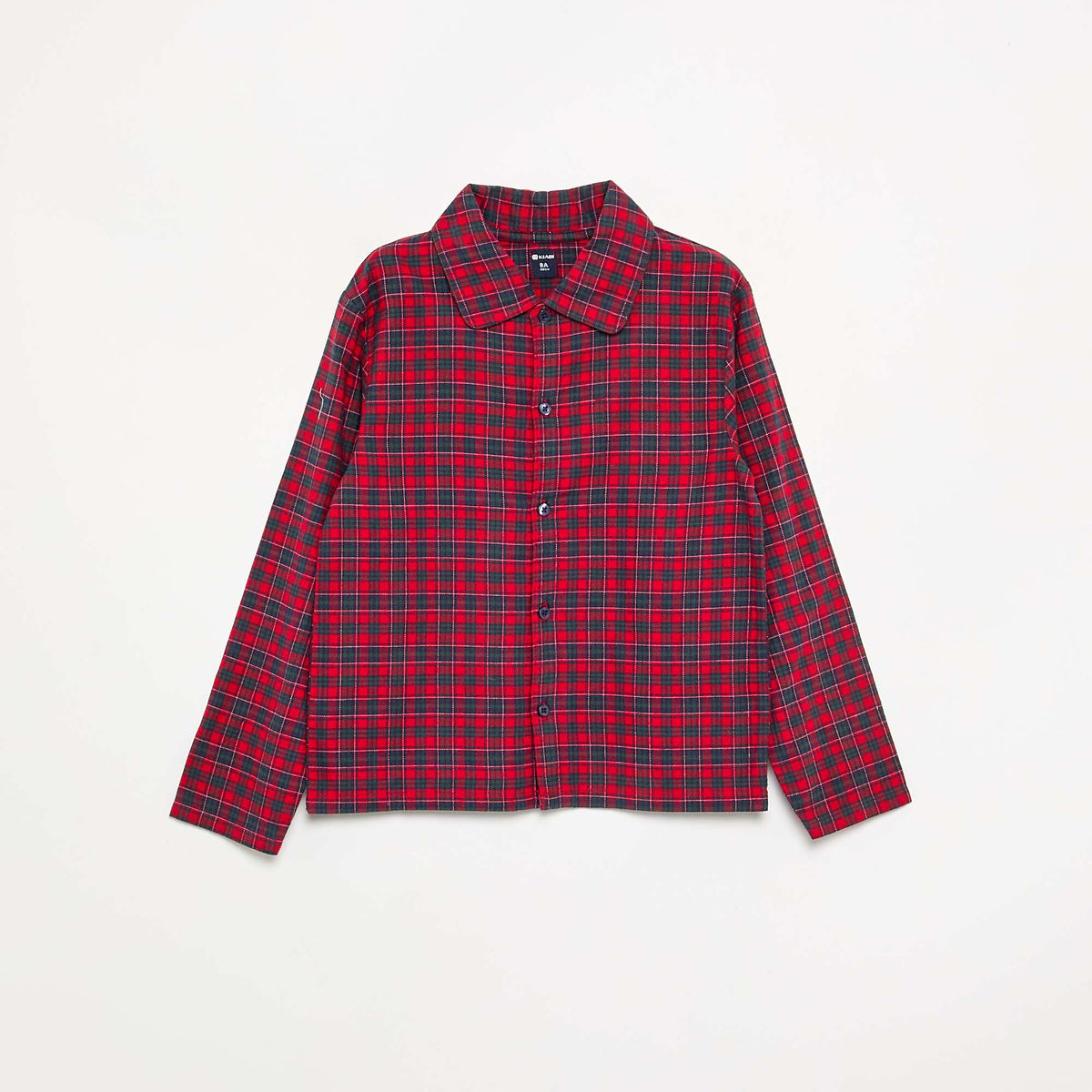 Flannel Shirt and Trousers Pyjama Set - 2 Pieces RED
