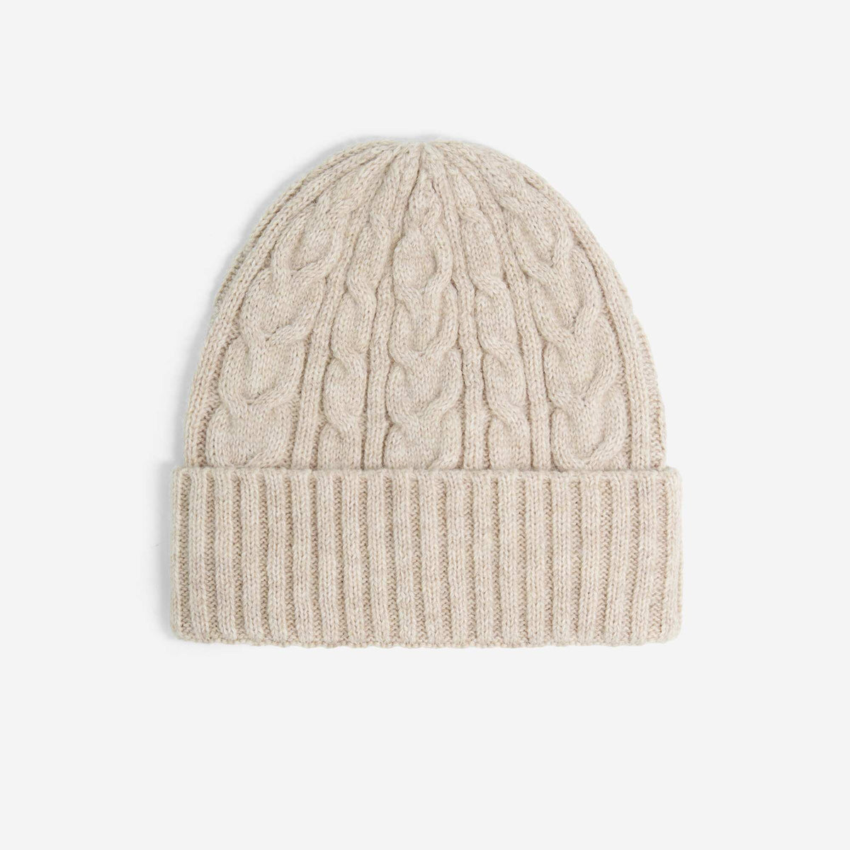 2-Piece Beanie Hat and Scarf Set BEIGE