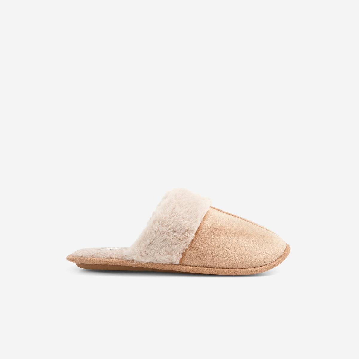 Faux Fur Lined Mules BROWN
