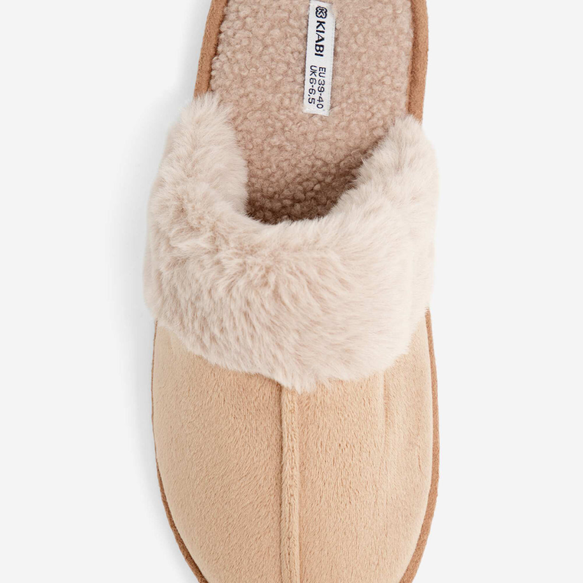 Faux Fur Lined Mules BROWN