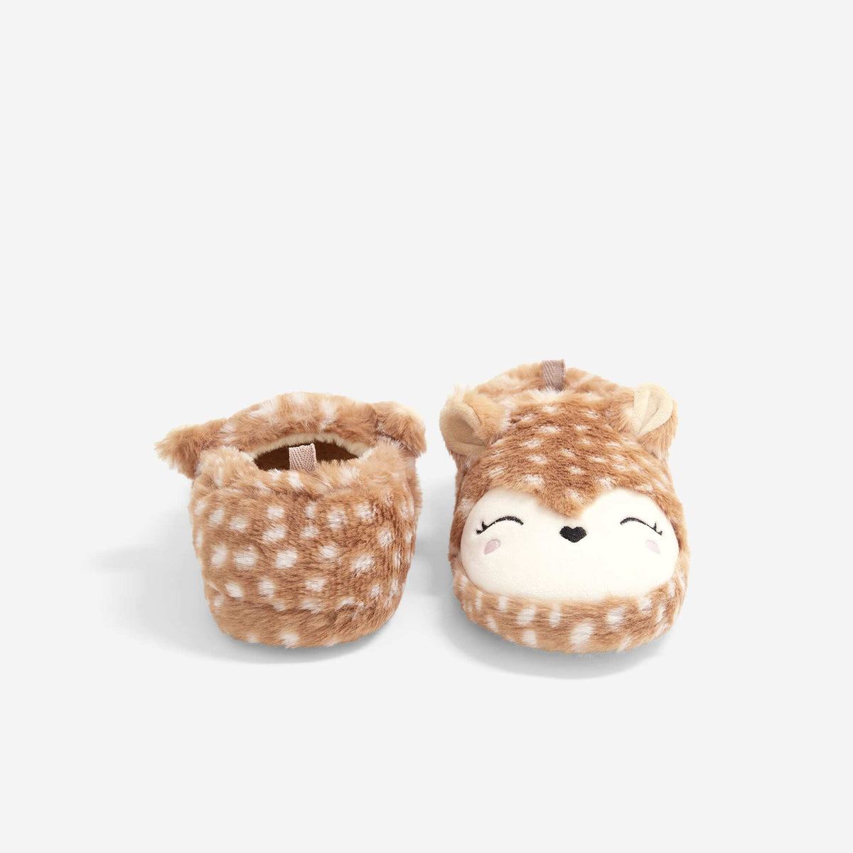 Sheepskin-Effect Slippers BROWN
