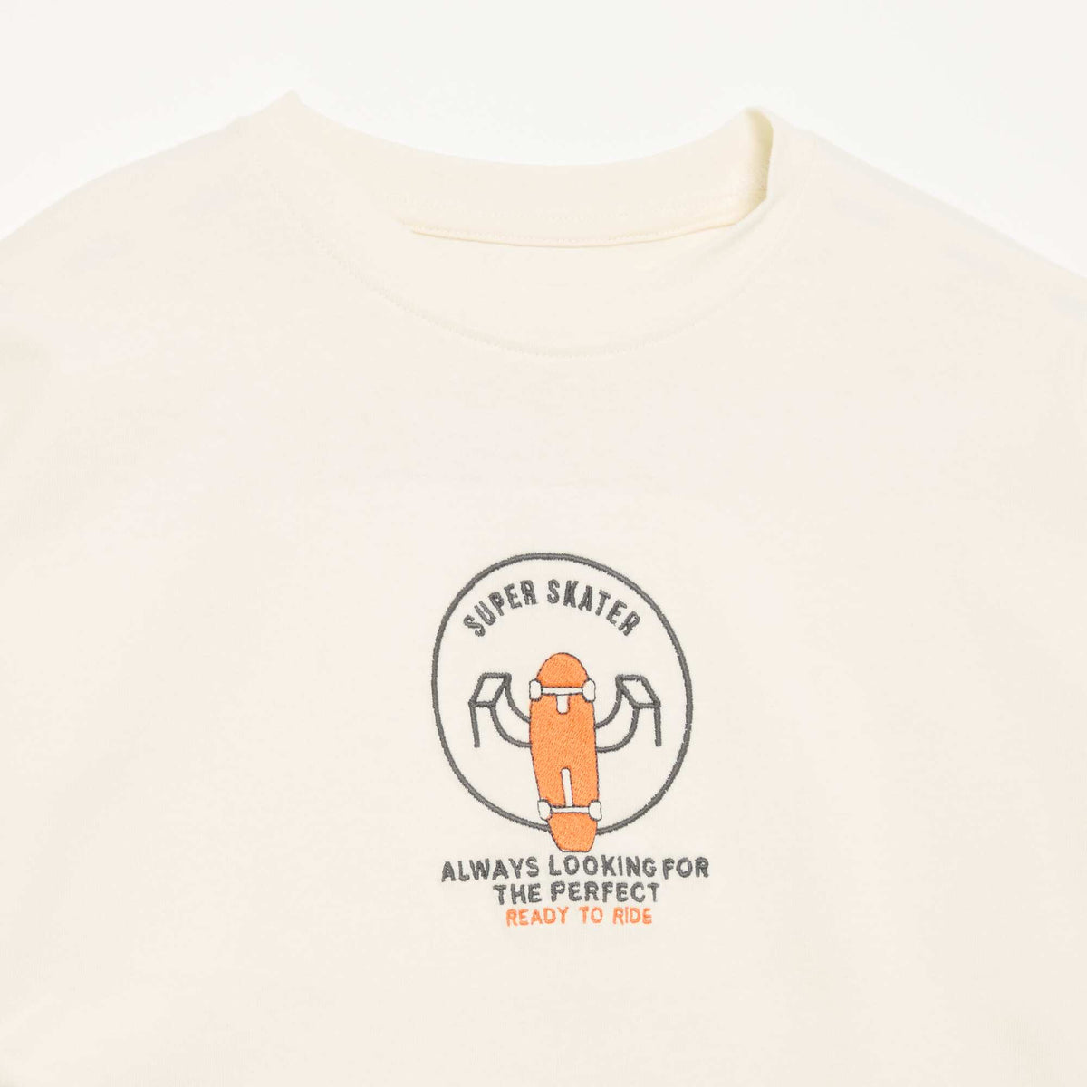Long-sleeved T-shirt with front and back patches WHITE