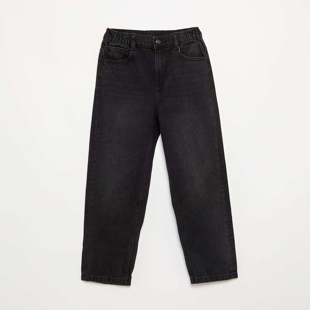 Loose-fit denim pants BLACK