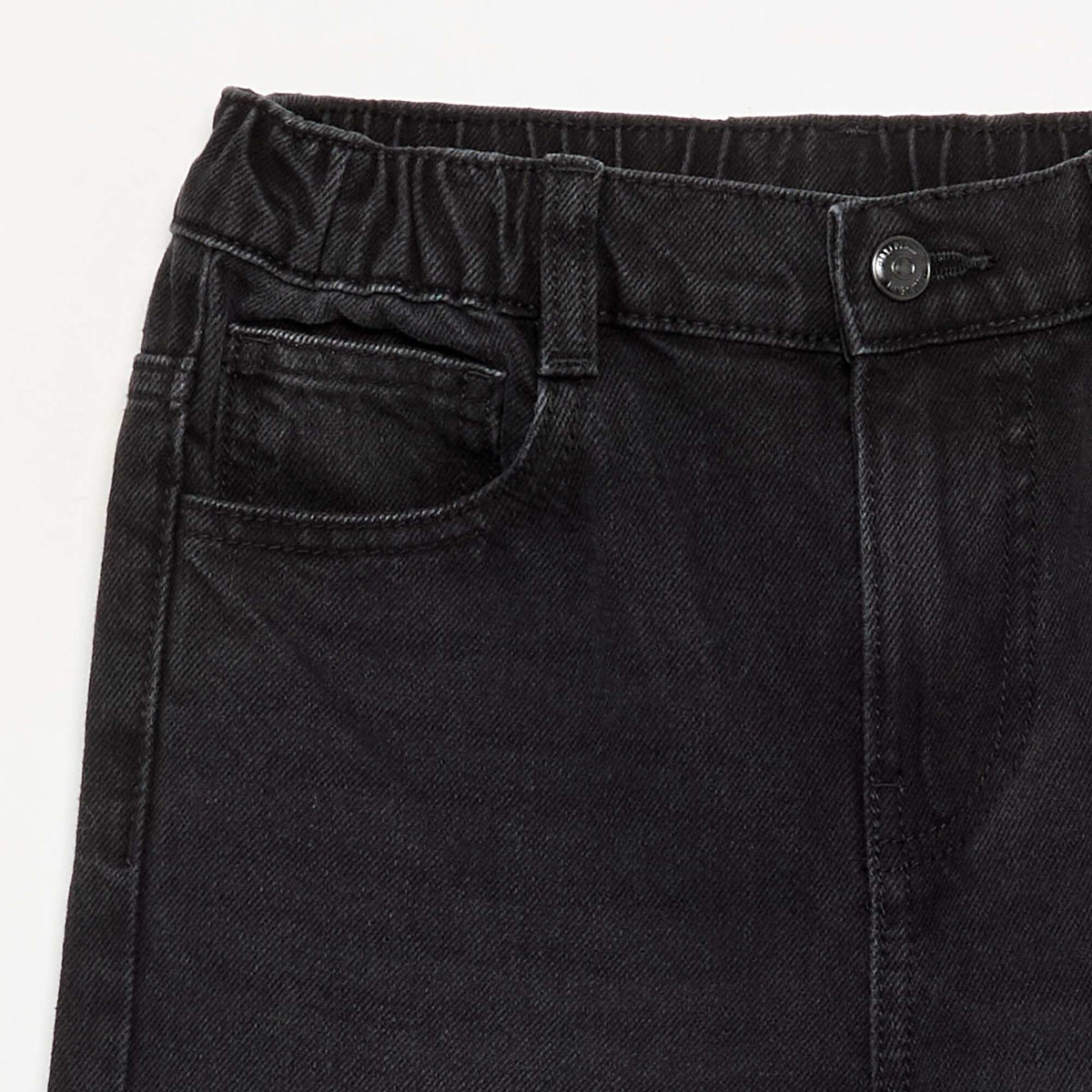 Loose-fit denim pants BLACK