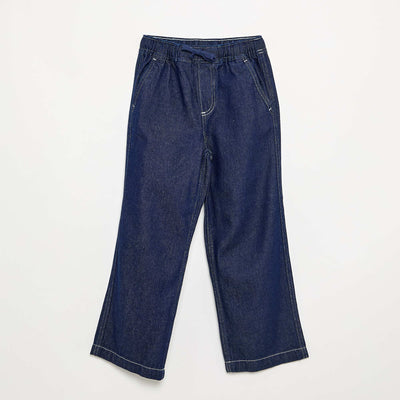 Wide-leg denim pants BLUE
