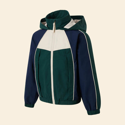 Hooded sports jacket - ekstract GREEN