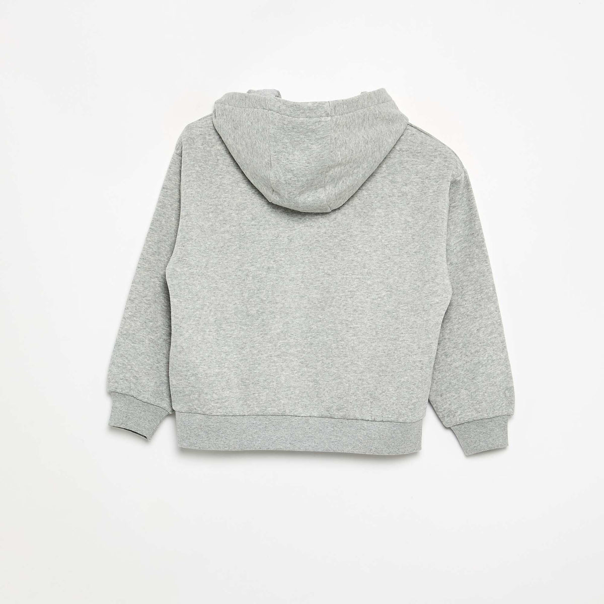 Hoodie with front and back print GREY
