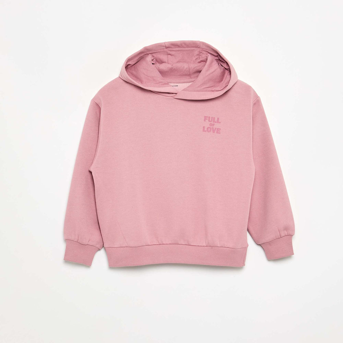 Hoodie with front and back print PINK