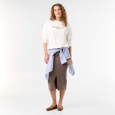 Ottoman midi skirt BEIGE