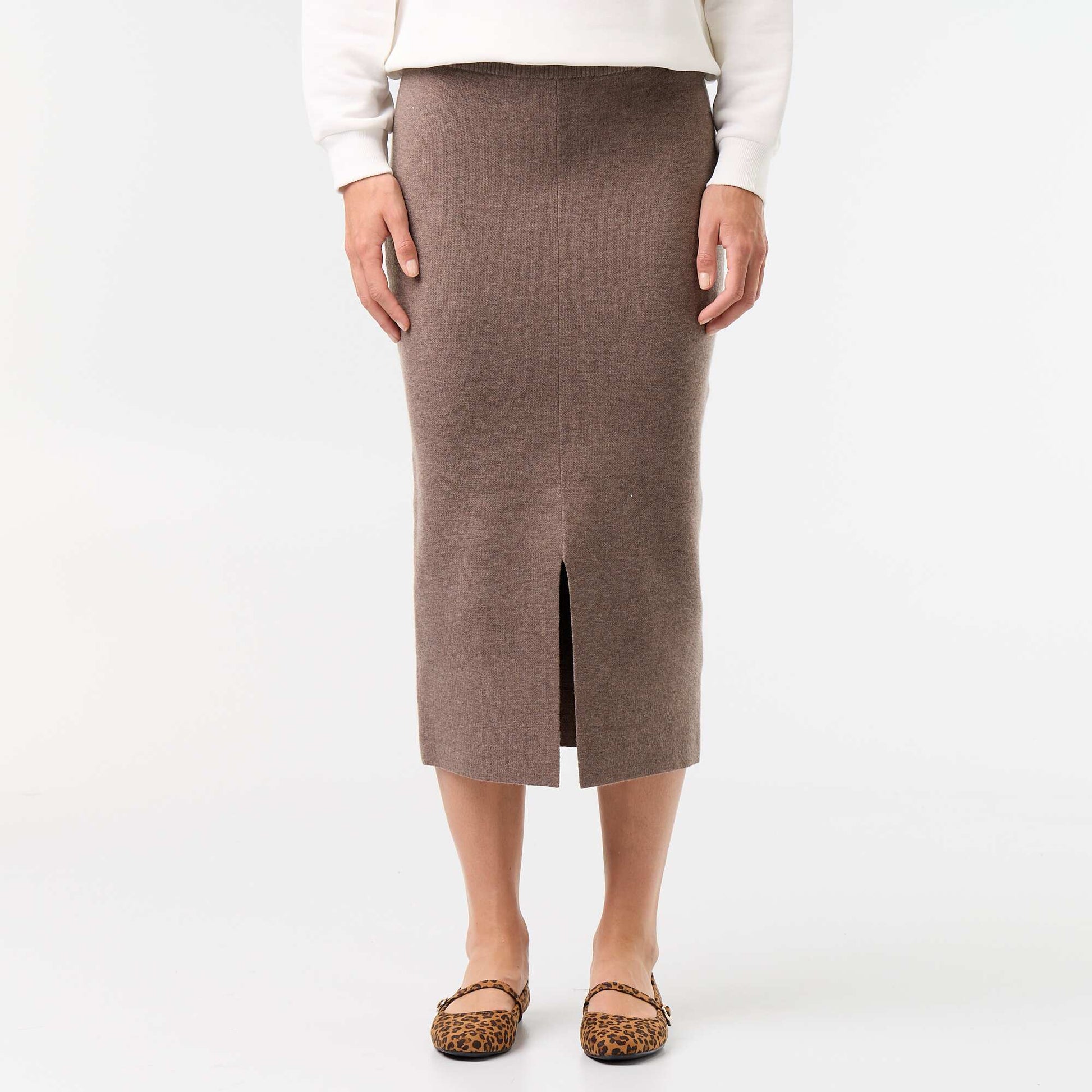 Ottoman midi skirt BEIGE