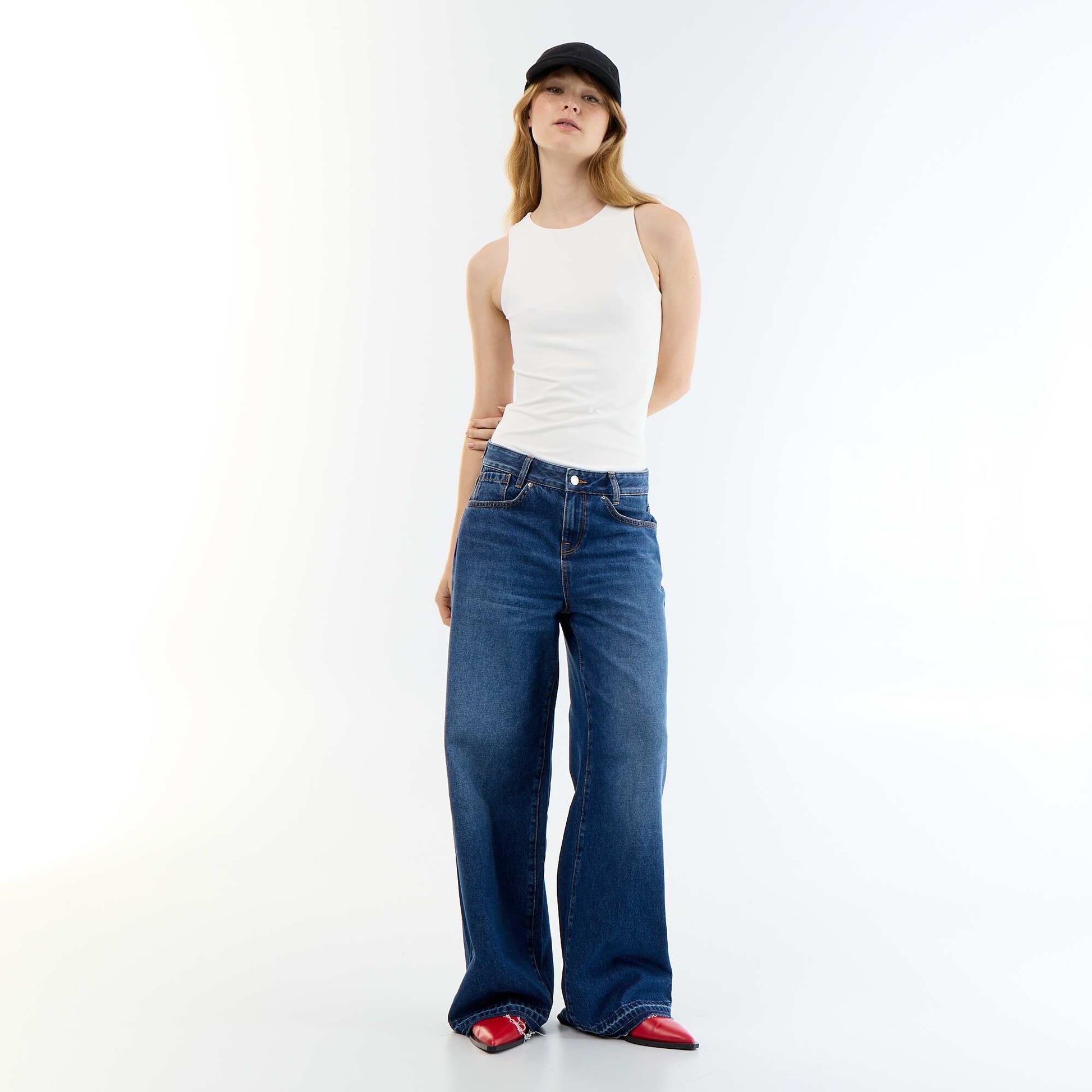 Plain Round Neck Bodysuit WHITE