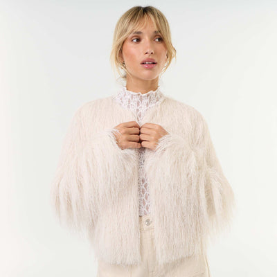 Women's lightweight plain woven jacket BEIGE