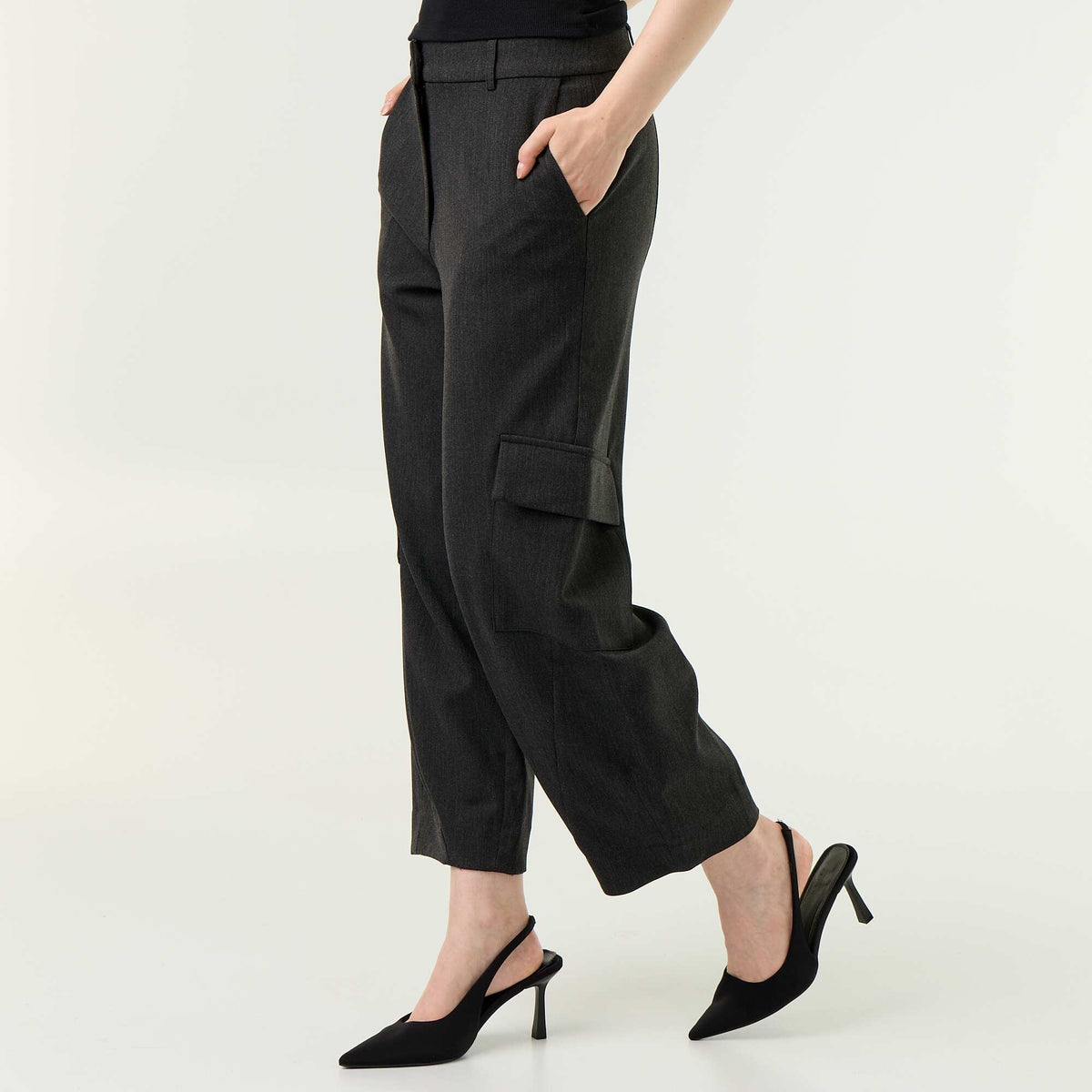 Barrel-leg Trousers GREY