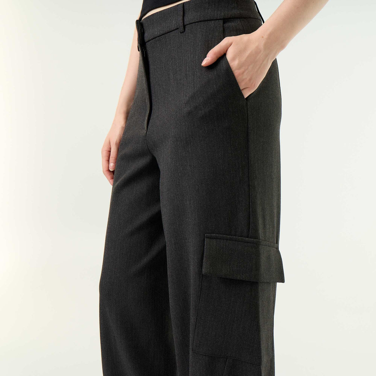 Barrel-leg Trousers GREY