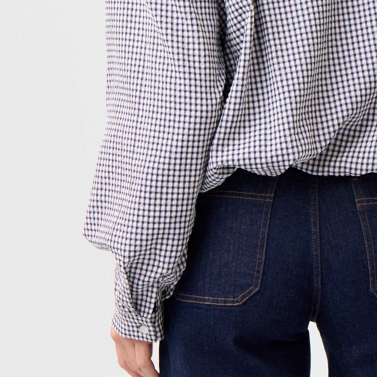 Checked bomber jacket BLUE
