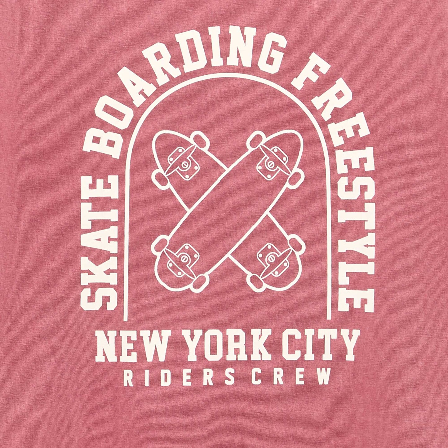 Embroidered and printed short-sleeved T-shirt PINK