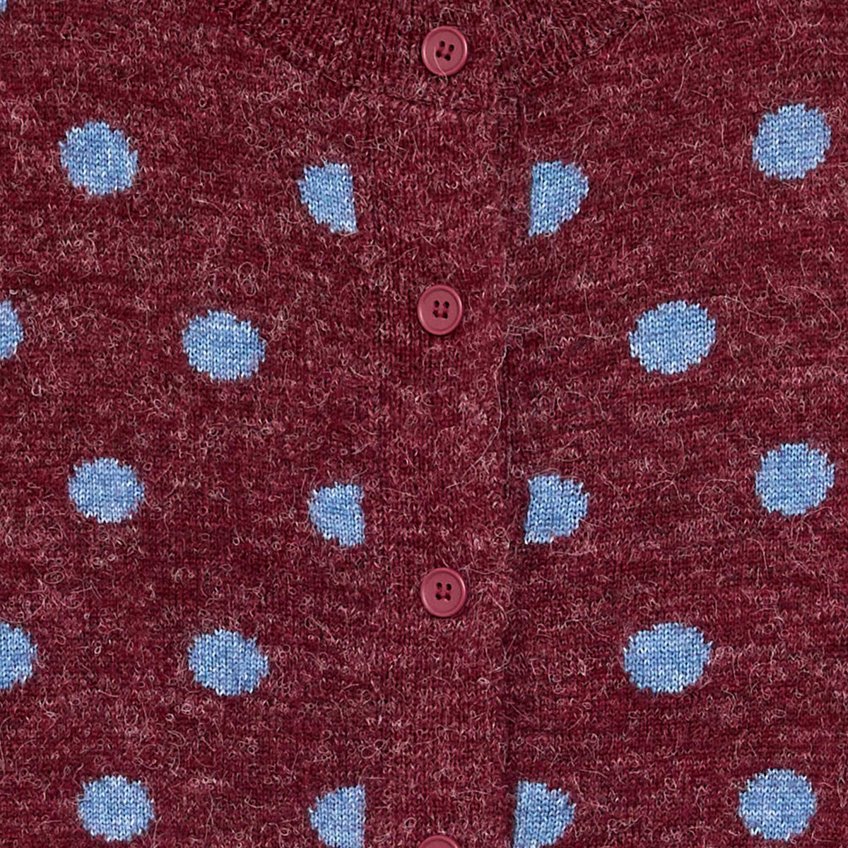 Polka Dot Long-Sleeved Cardigan BROWN