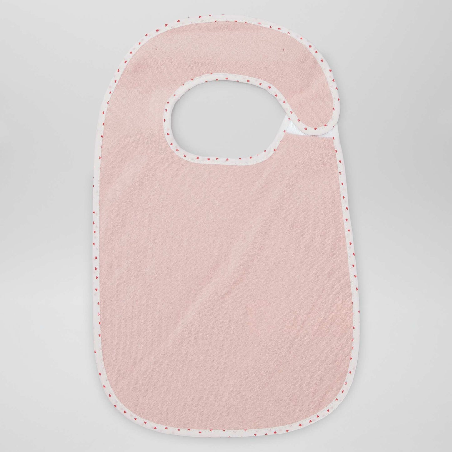 Pack of 7 lined towelling bibs WHITE