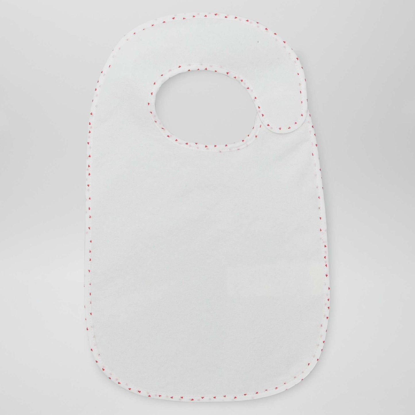 Pack of 7 lined towelling bibs WHITE