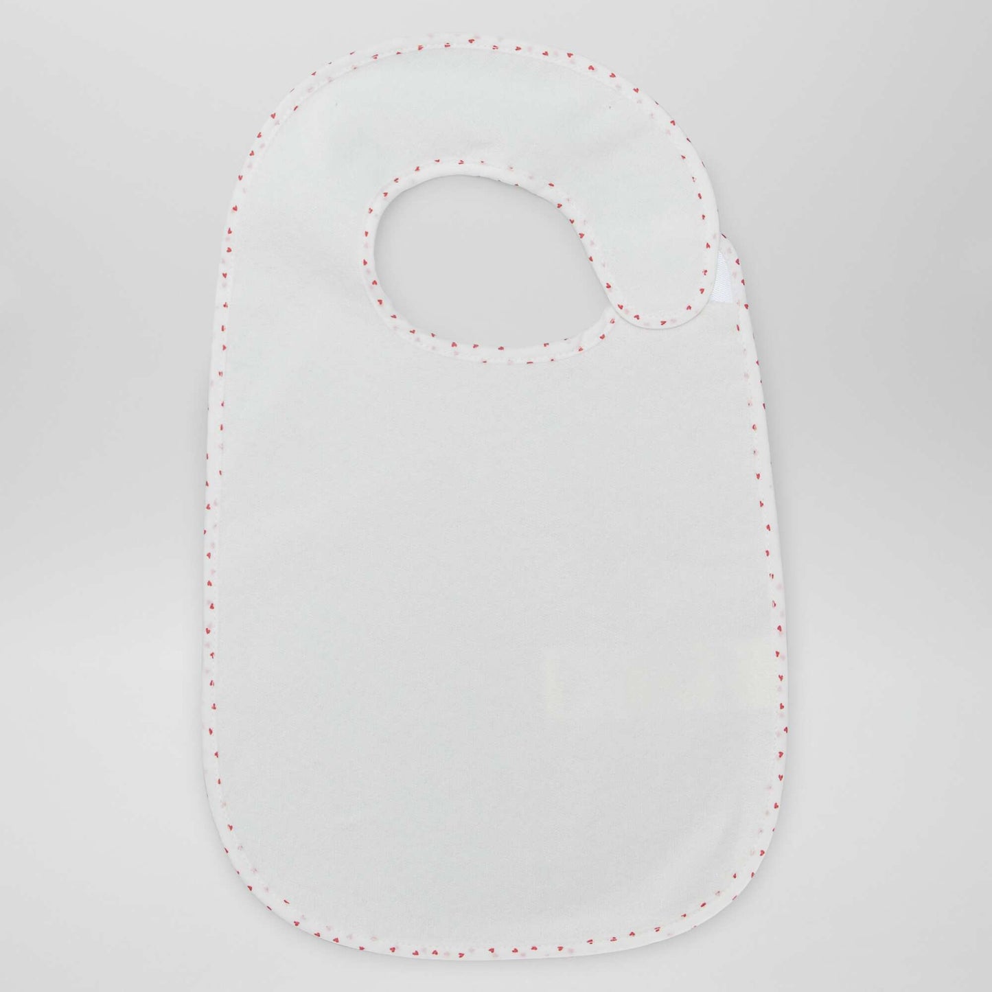 Pack of 7 lined towelling bibs WHITE