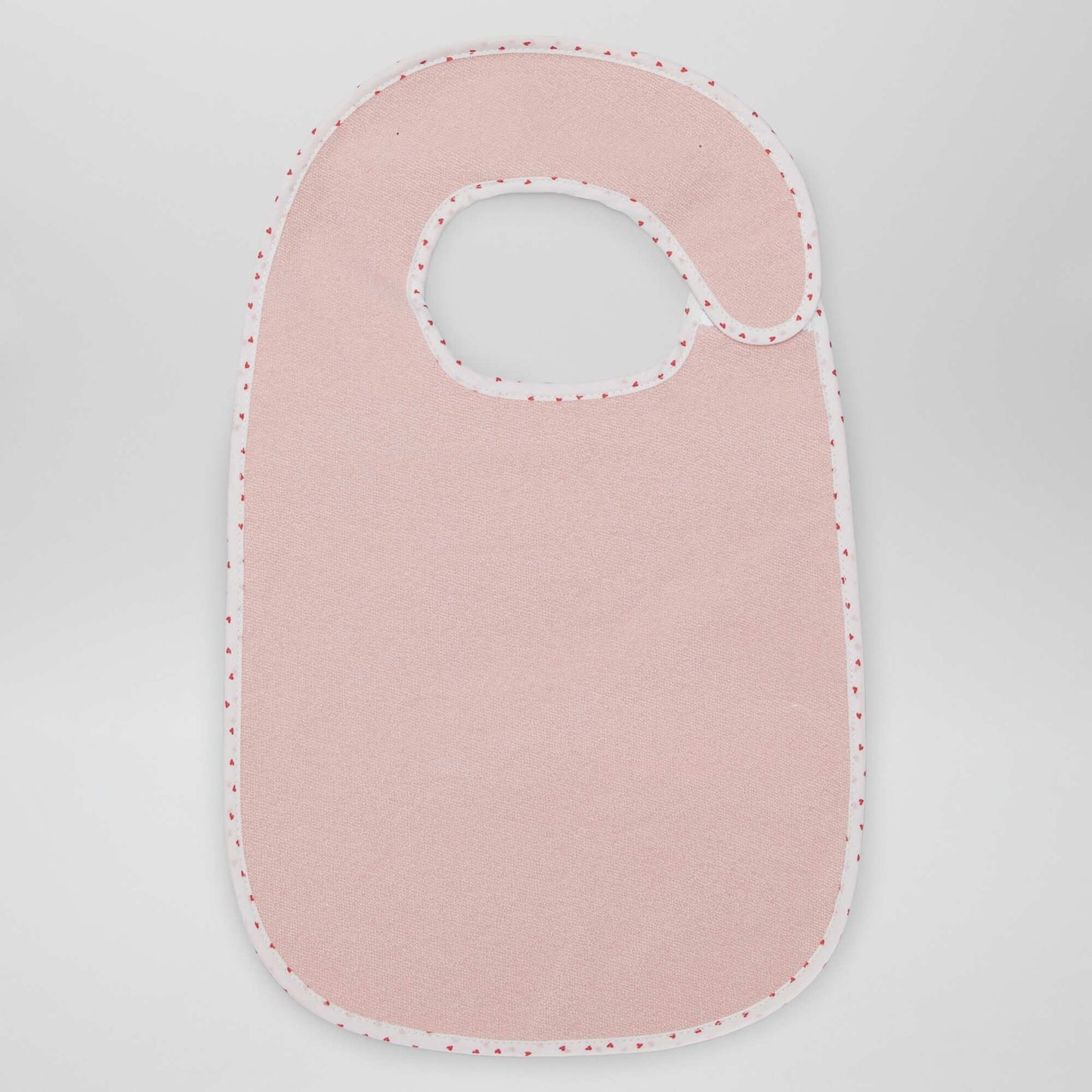 Pack of 7 lined towelling bibs WHITE