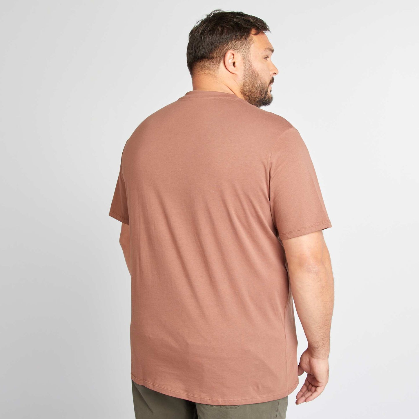 Pure cotton T-shirt BROWN