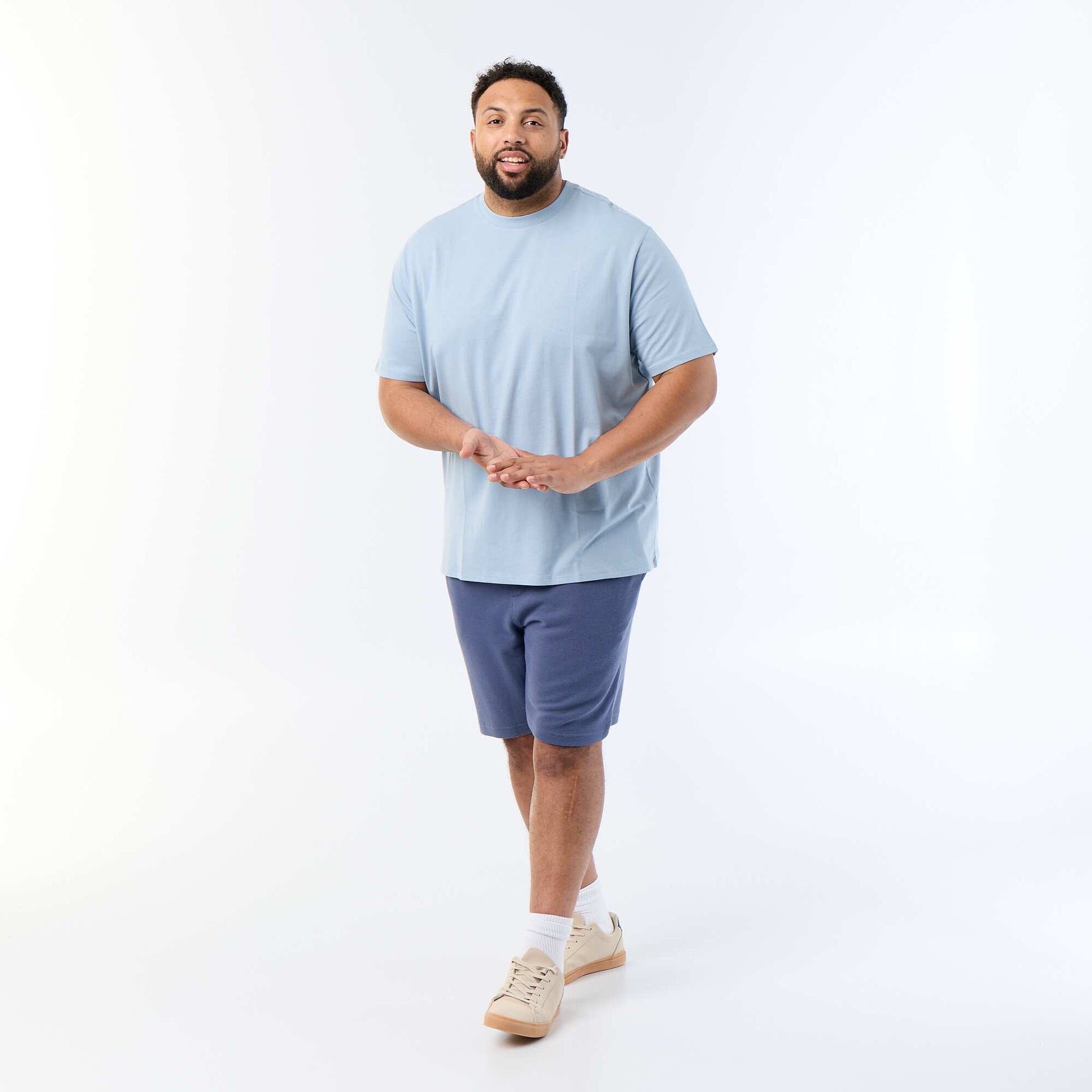 Pure cotton T-shirt BLUE