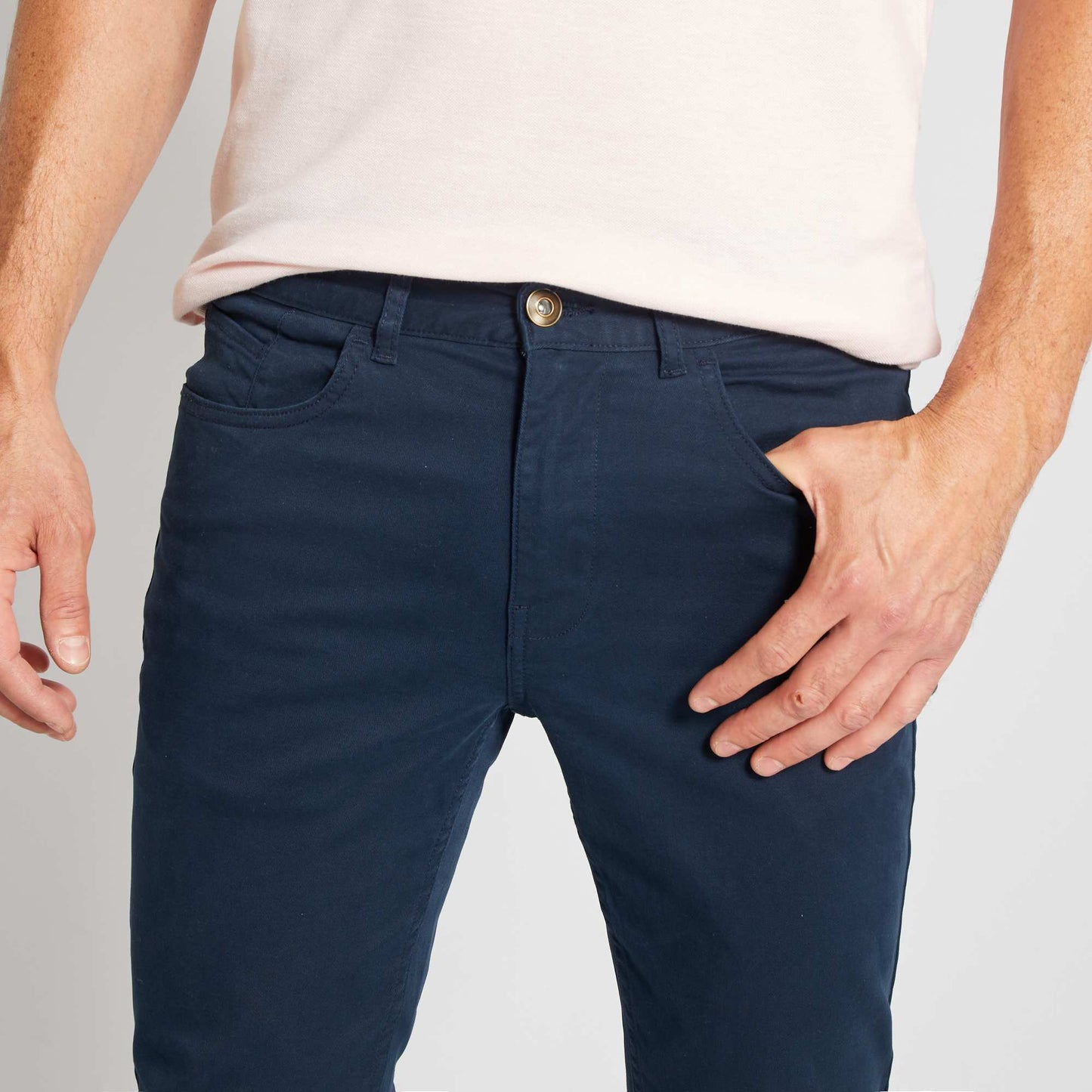 Slim 5-pocket chinos - L32 BLUE