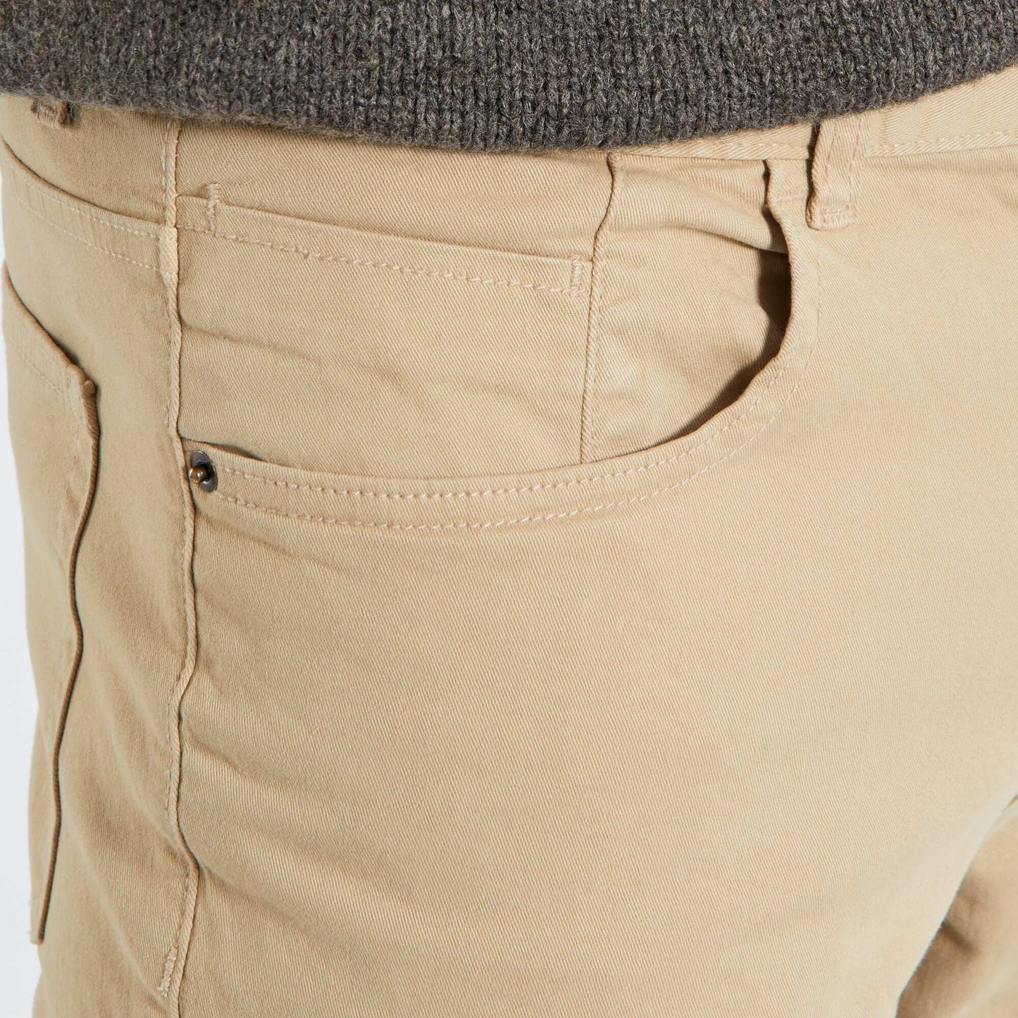 Slim-fit 5-pocket jeans - L32 beige