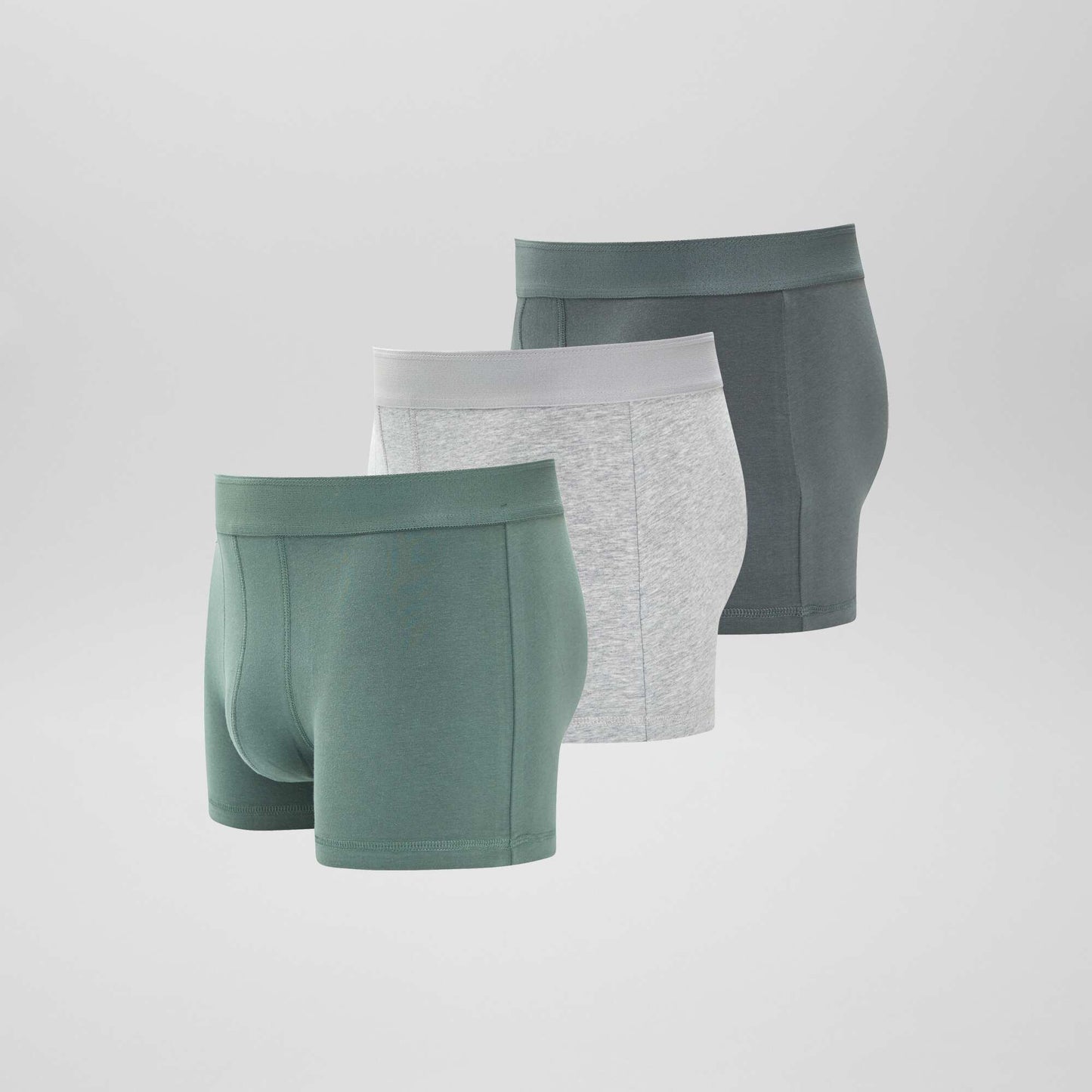 Pack of 3 plain boxers KHAKI