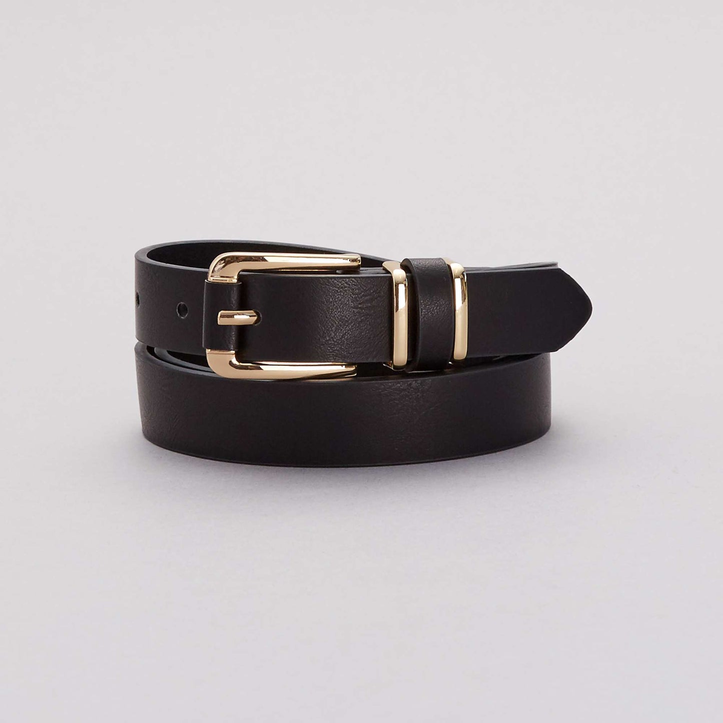 Narrow synthetic belt black