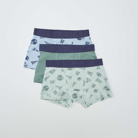 Pack of 3 pairs of boxer shorts GREEN