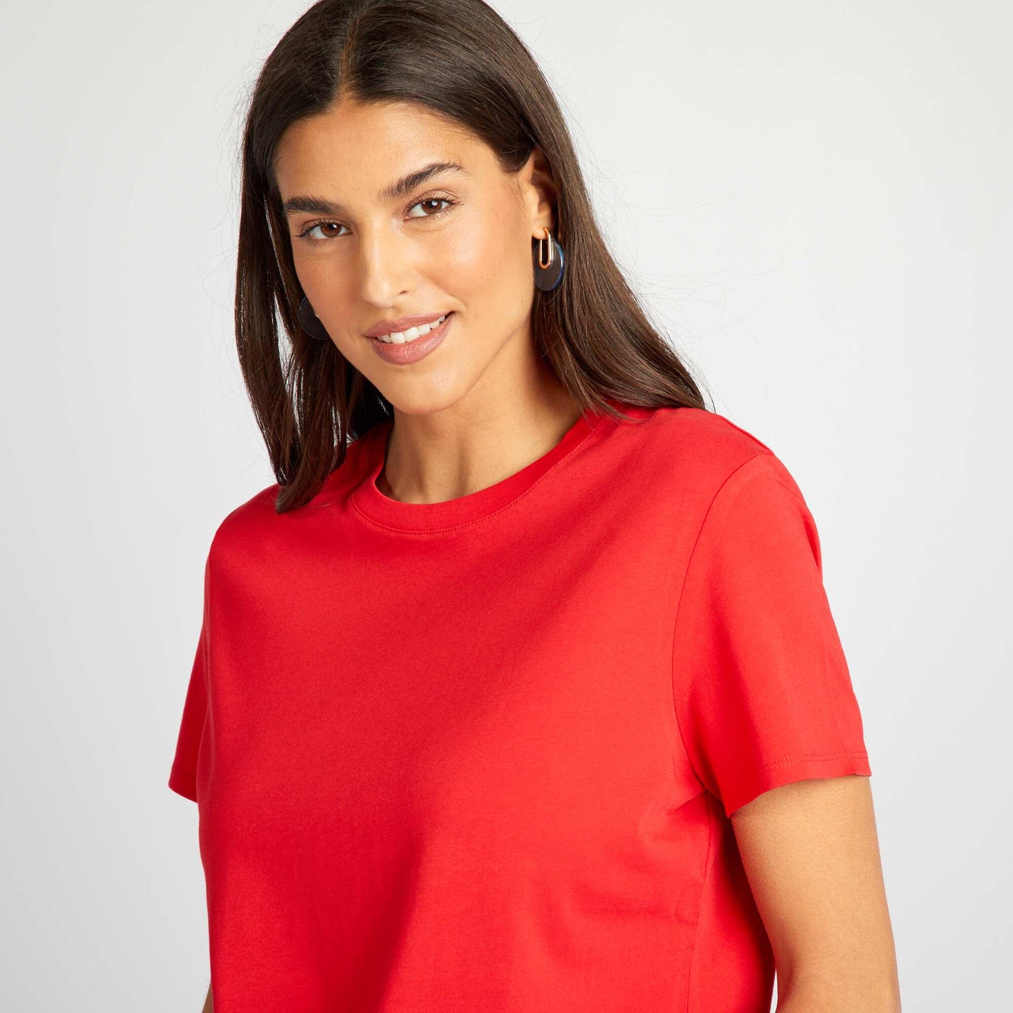 Plain jersey T-shirt RED