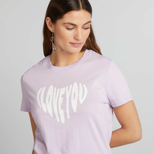 Eco-design heart T-shirt PURPLE