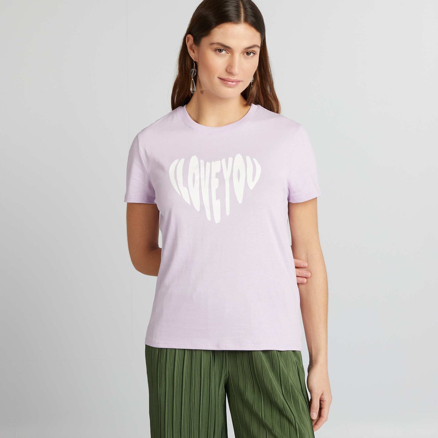 Eco-design heart T-shirt PURPLE