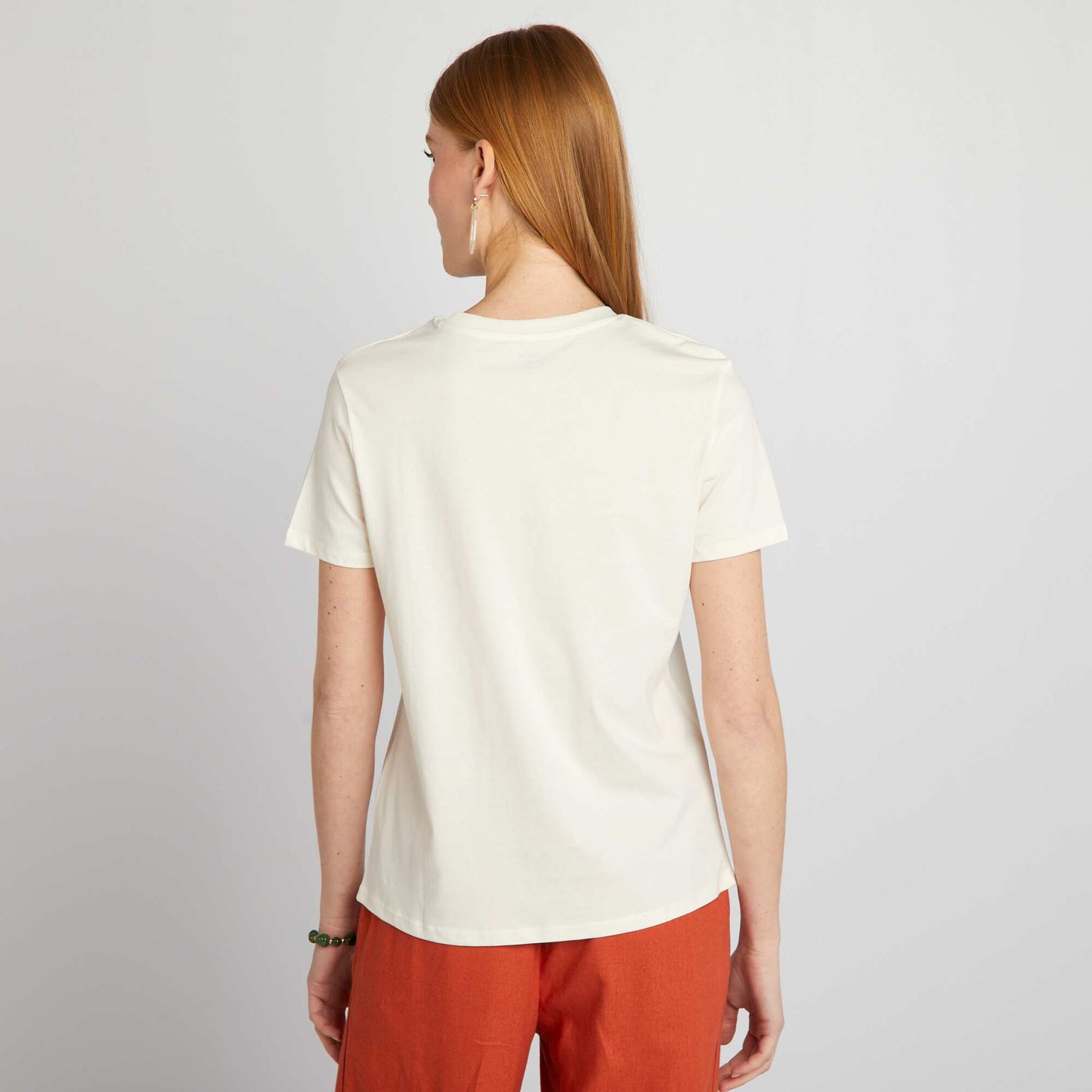 Eco-design heart T-shirt BEIGE