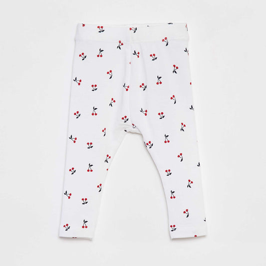 Long fancy leggings WHITE