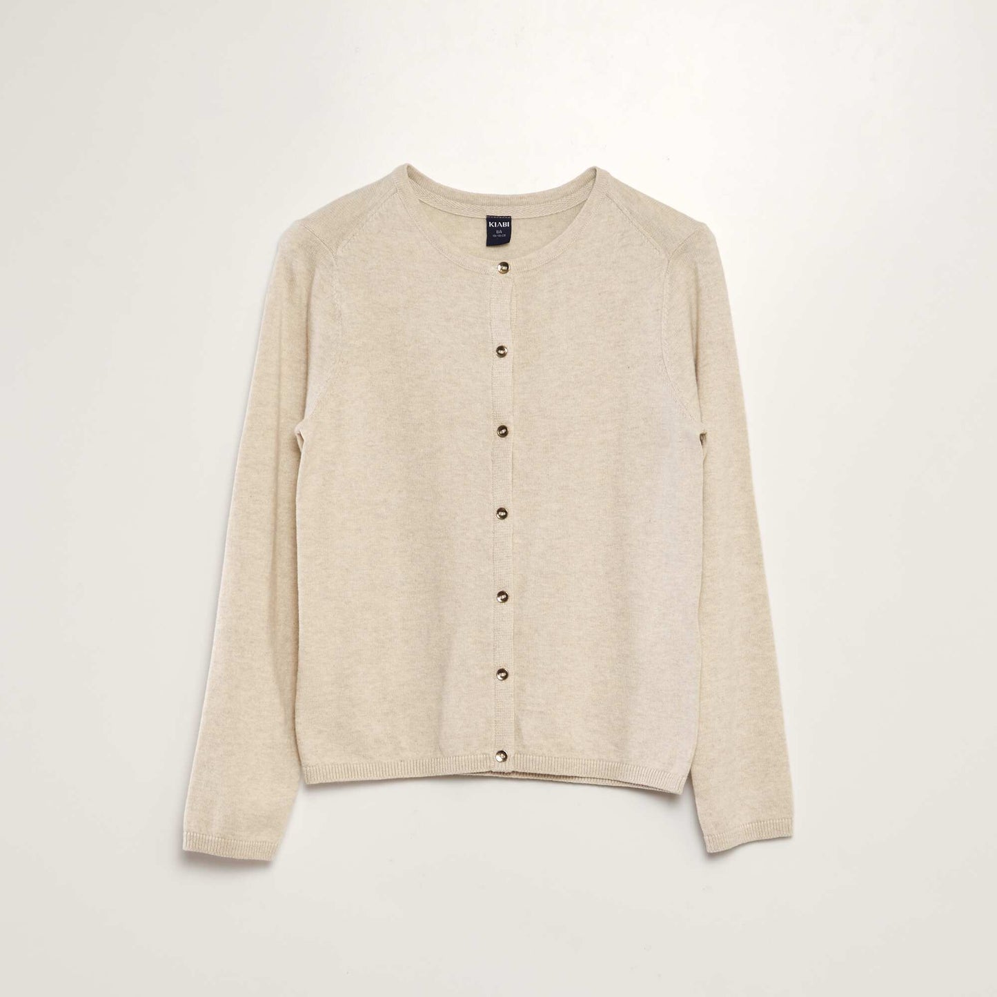 Fine knit cardigan BEIGE