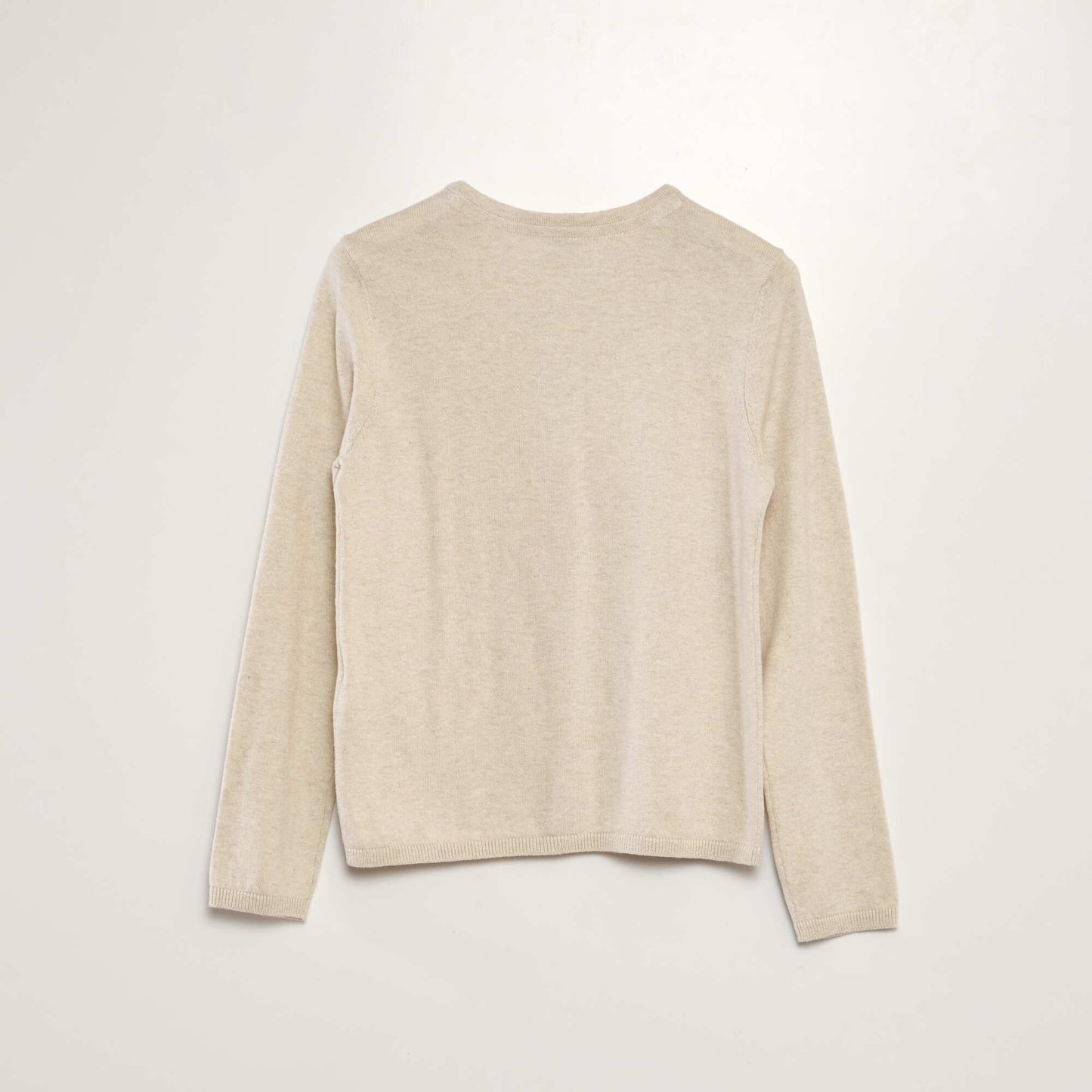 Fine knit cardigan BEIGE