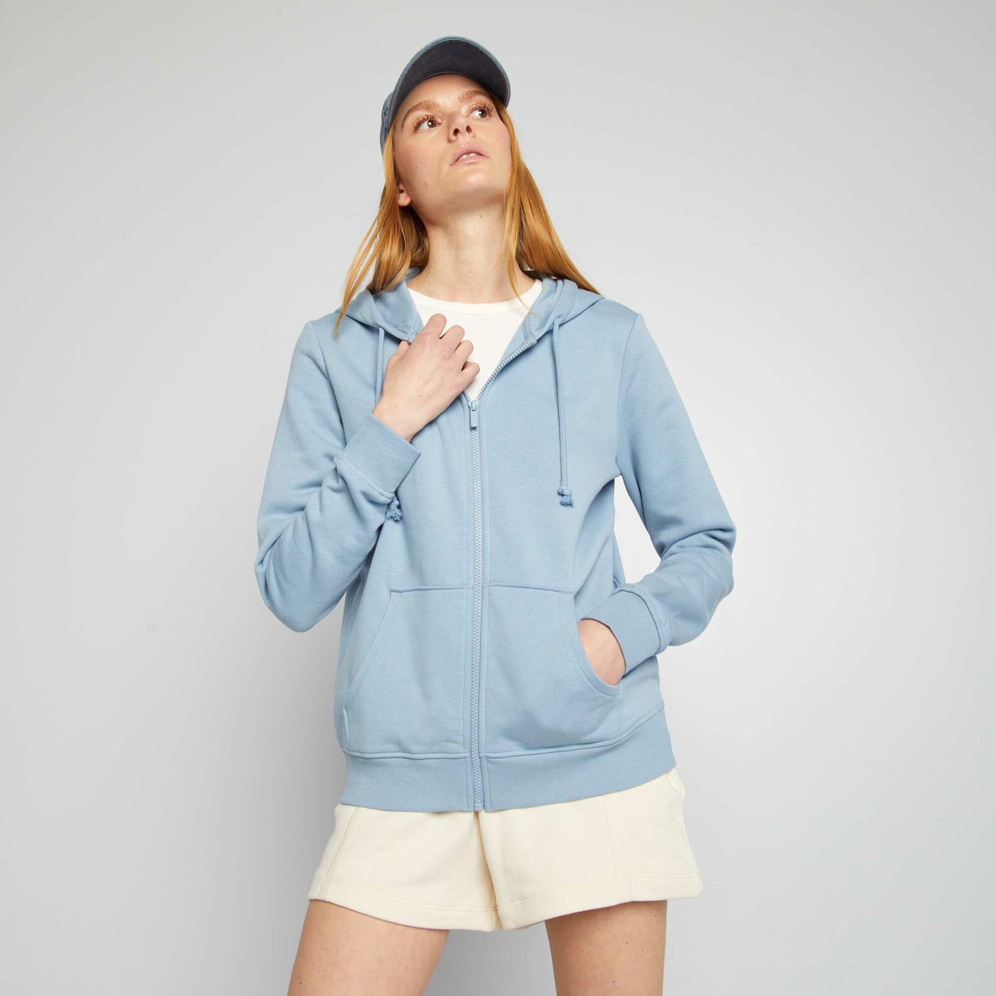 Zip-up hoodie BLUE