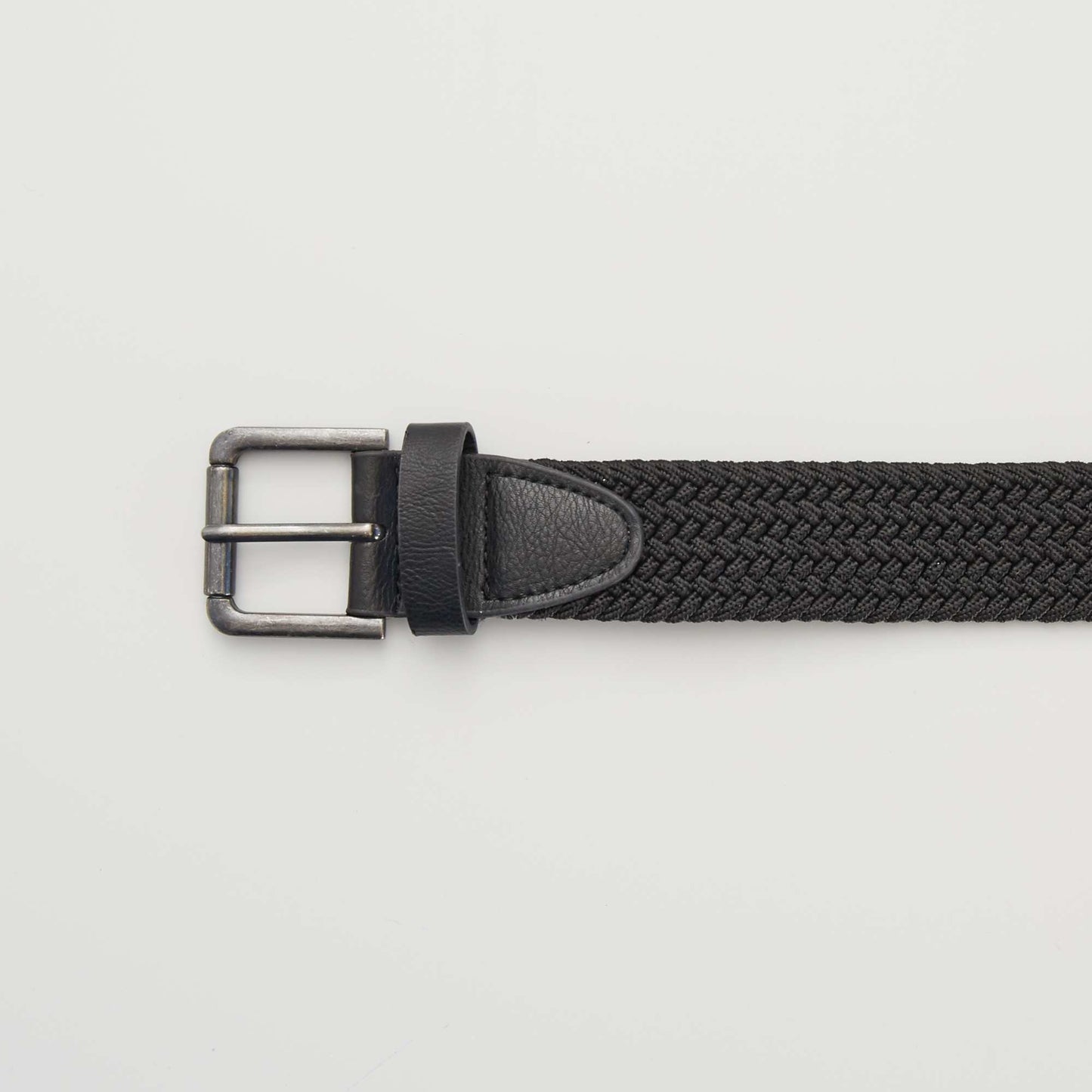 Braided elasticated belt Black