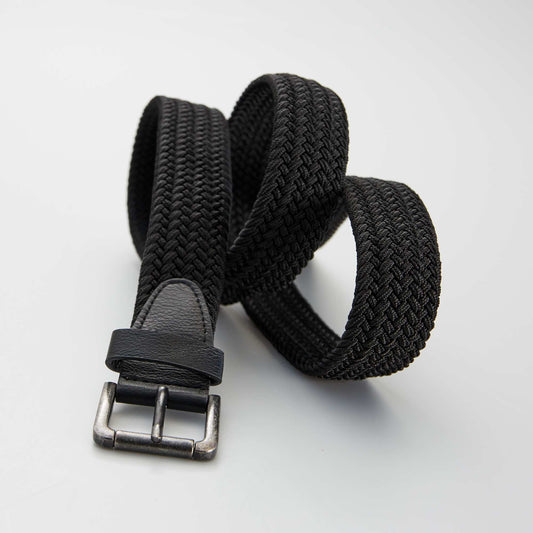 Braided elasticated waistband Black