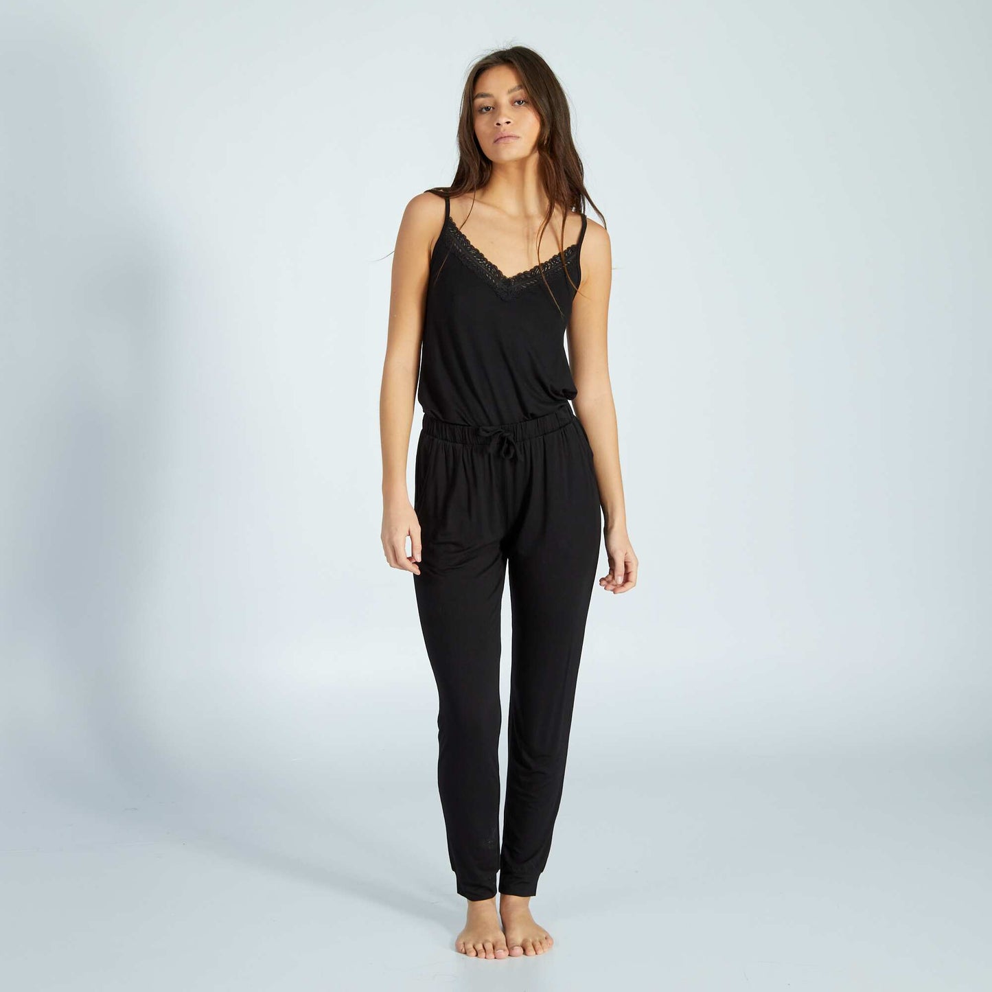 Flowing pyjama bottoms Black