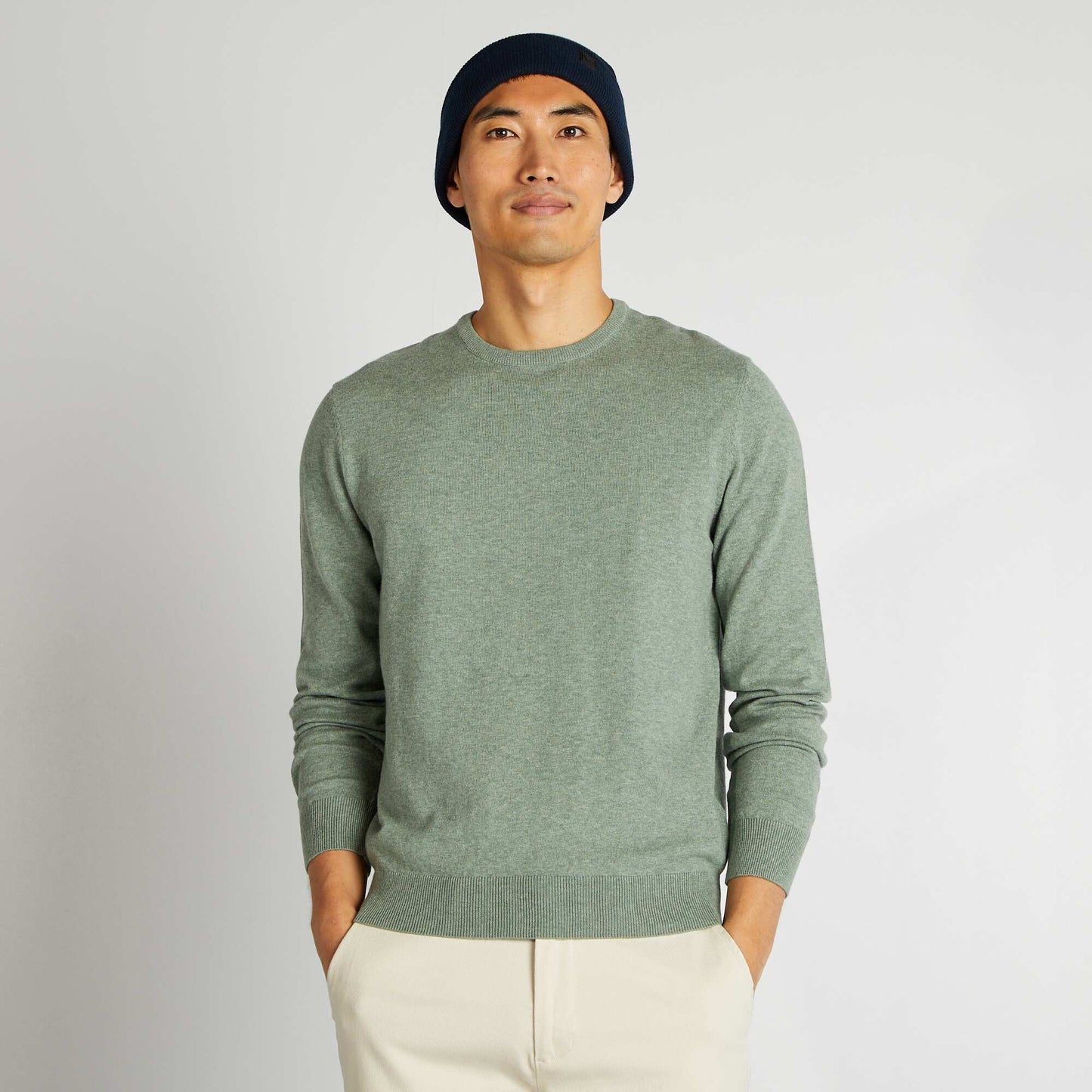 Round neck sweater GREEN