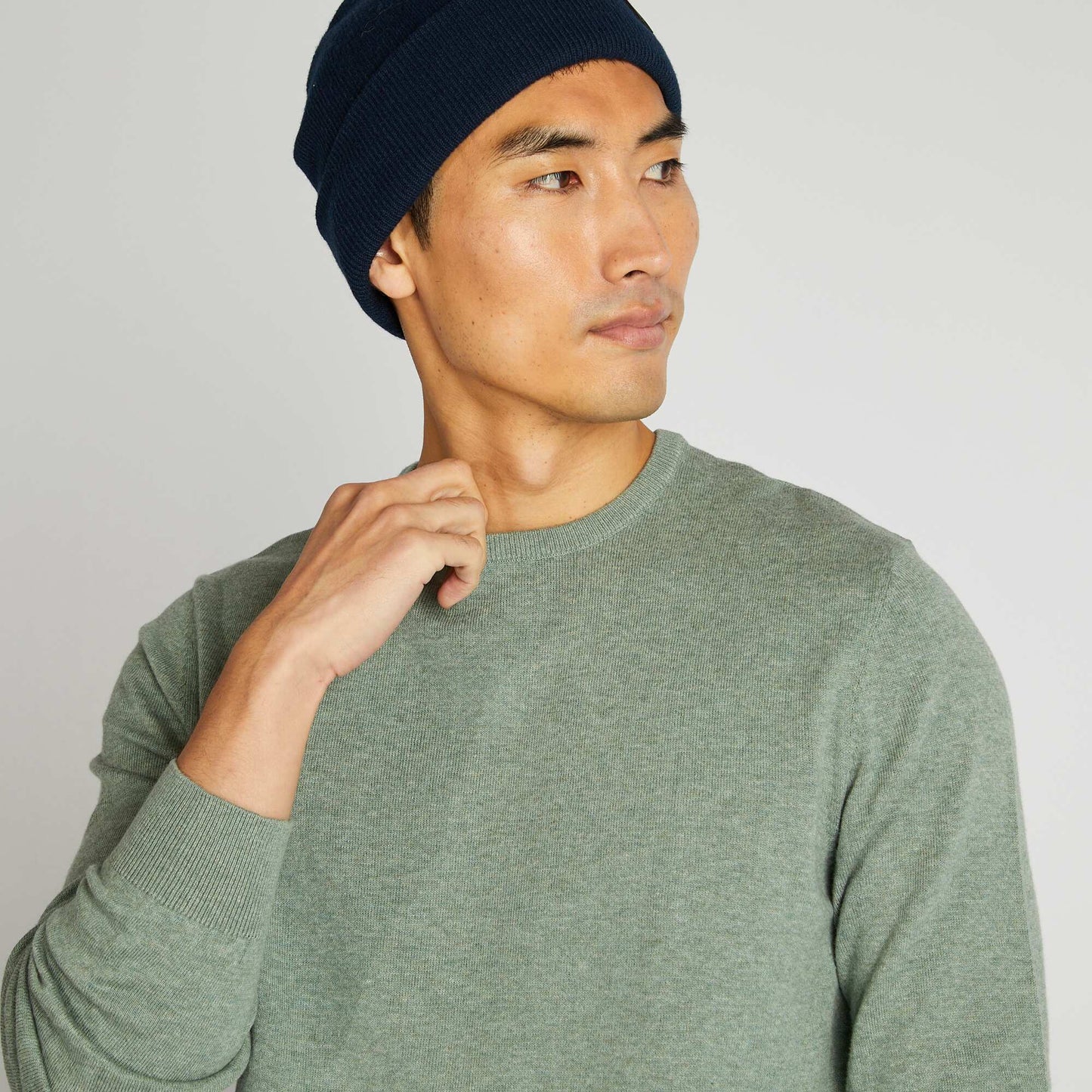 Round neck sweater GREEN