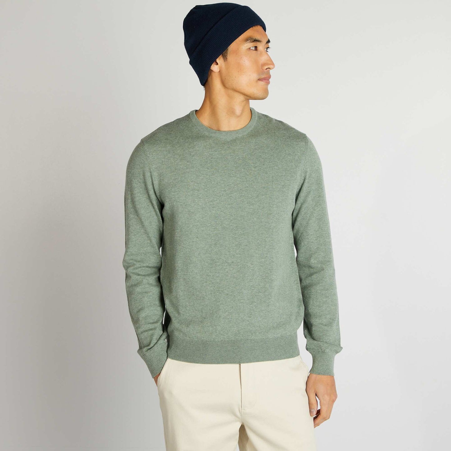 Round neck sweater GREEN